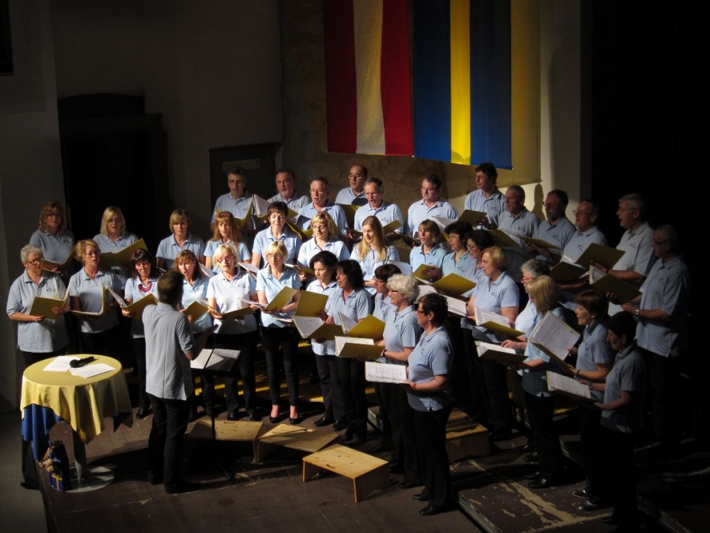 Gruppenfoto der Chorgemeinschaft Freistadt beim Schwedenkonzert 2010 im Salzhof Freistadt